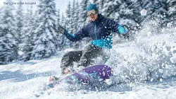 Snowboarder Downhill Carving Animated Rigged For Maya 3D model
