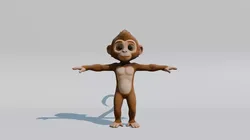 stylized monkey 3D model