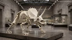 Triceratops Skeleton Running Animated Rigged For Maya 3D model