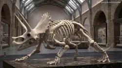 Triceratops Skeleton Set Animated Rigged For Maya 3D model