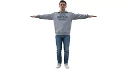 university man  t-pose 3D model Low-poly 3D model
