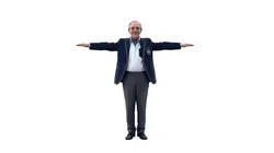 university professor t-pose 3d model Low-poly 3D model
