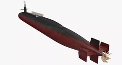 US Nuclear Submarine Ohio Class Animated 3D model