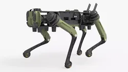Vision 60 Tactical Robot Dog Rigged For Blender Animated Set 3D model