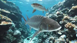 White Sturgeon Fish Swim Animated Rigged For Maya 3D model