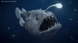 Abyssal Angler Fish Swimming Animated Rigged for Maya 3D model