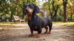 Black Dachshund Breed Dog Fur Rigged for Maya 3D model