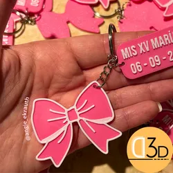 Bow / bow - two-color key chain
