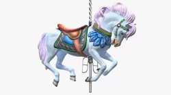 Carousel Galloping Horse Blush 3D model
