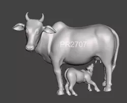 Cow and Calf 3D Model 3D model
