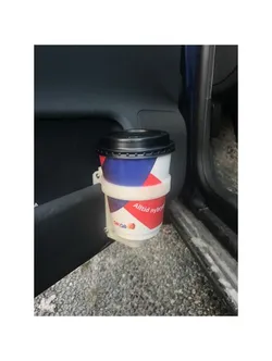 Door pocket cup holder