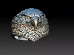 eagle head ring 3D model 3D print model