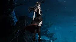 Elegant Anime Assassin in Black Dress Premium Static  3D model