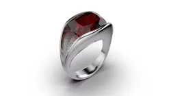 Fashion ruby ring R68 3D print model