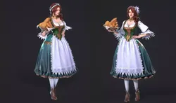 Female Maid Character Low-poly 3D model