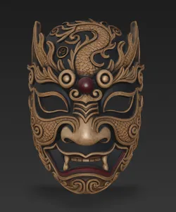 Halloween_Chinese Tiger Ghost Face Mask_虎面鬼脸面具