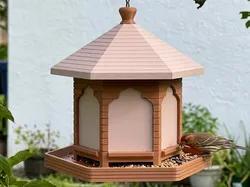 Hexovip Bird Feeder - 3D Printed - Free 3D Print Model