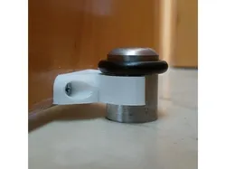 Hinged doorstop clamp