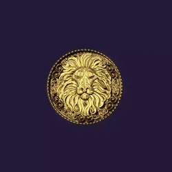Lion coin for casting and CNC milling 3D print model