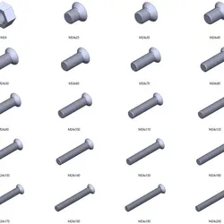 M24 screws Countersunk screws DIN 7991 + M24 nut DIN934 Nut Screw