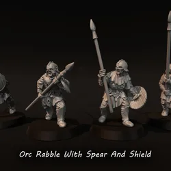 Orc Rabble With Spear and Shield