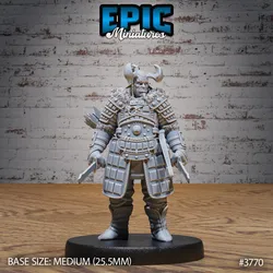 Orc Samurai / Green Skin Army / Male Katana Warrior / Sword Master / Evil Humanoid Fighter