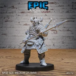 Orc Samurai Spear / Green Skin Army / Male Lance Warrior / Sword Master / Evil Humanoid Fighter