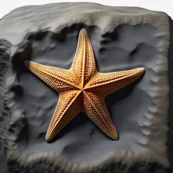 Realistic Starfish and Sand Model 3D model