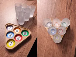 Shot glass holder pool billiards style - Free 3D Print Model