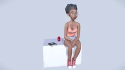 Sitting girl