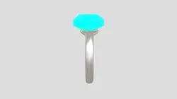 Sky Blue Diamond Ring with textures added