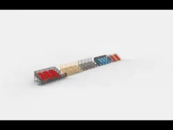 stadium seating tribune set 3D model