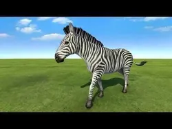 Zebra  rigged animated Low-poly 3D model