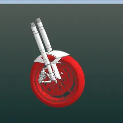 1/12 TAMIYA Motorcycle Ducati Front Wheel Details  3D STL file for printing