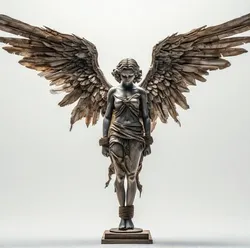 3D Printable Kneeling Angel Figurine – Bound Feet Pose for Artistic Display