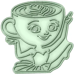 Ballerina capuchina cookie cutter
