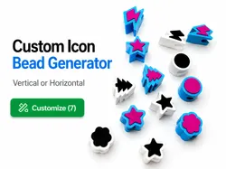 Customizable Icon Bead Generator - Free 3D Print Model