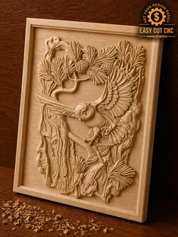Flying Owl 3D Relief STL 3D model