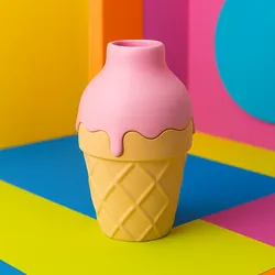 Fun Ice Cream Cone Vase – Playful Modern Decor