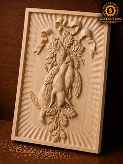 Game Hunting Birds  Rabbit 3D Relief STL 3D model