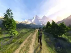 Hiking Mountaineering 3D Animation Scene 3D model