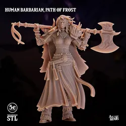 Human Barbarian Female, Path of Frost