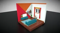 Living room low poly