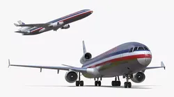 American Airlines MD-11 Luxury Liner Aircraft Rigged Cinema 4D 3D model