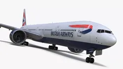 British Airways Boeing 777 Rigged for Maya 3D model