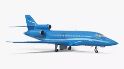Business Jet Plane Rigged 3D model