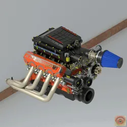 CHEVROLET ZZ632 V8 with MAGNUSON TVS2650 - ENGINE