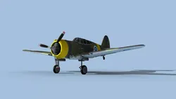 Curtiss H-75C Mohawk Finland 3D model