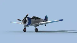 Curtiss H-75C Mohawk V15 Argentina 3D model