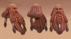 Dwarf Game Character Head 3D model